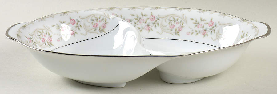 Shelton 11" Oval Divided Vegetable Bowl by Sango-1