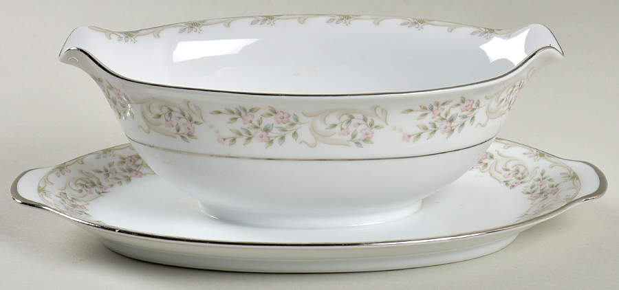 Shelton Gravy Boat with Attached Underplate by Sango-1