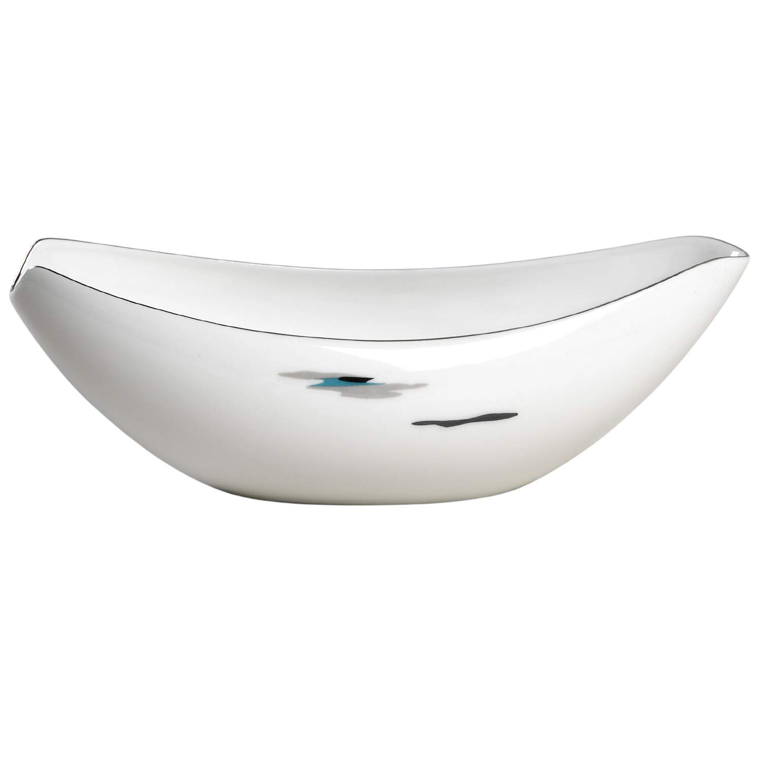 Silver Cloud (Platinum Trim) Gravy Boat by Sango-1