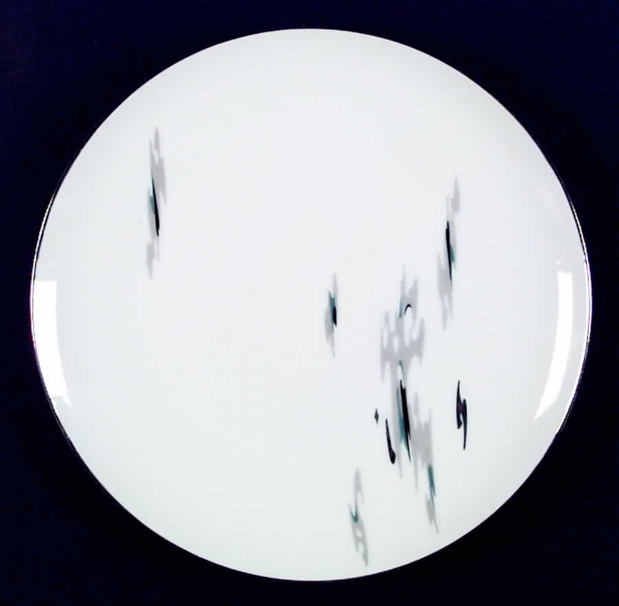 Silver Cloud (Platinum Trim) Dinner Plate by Sango-1