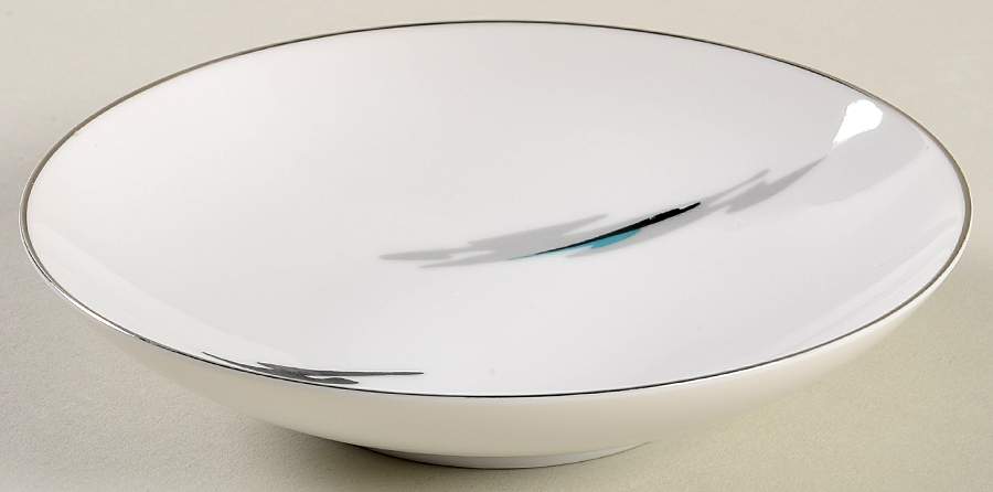 Silver Cloud (Platinum Trim) Fruit/Dessert (Sauce) Bowl by Sango-1