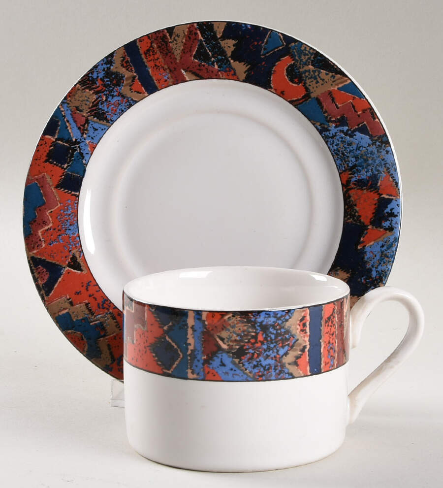 Sierra Flat Cup & Saucer Set by Sango-1
