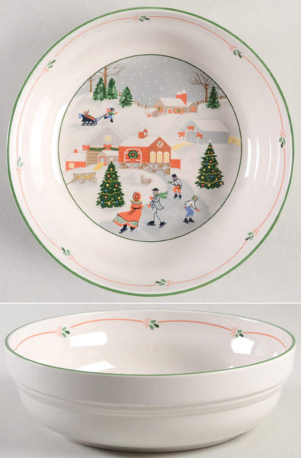 Silent Night 9" Round Vegetable Bowl by Sango-1