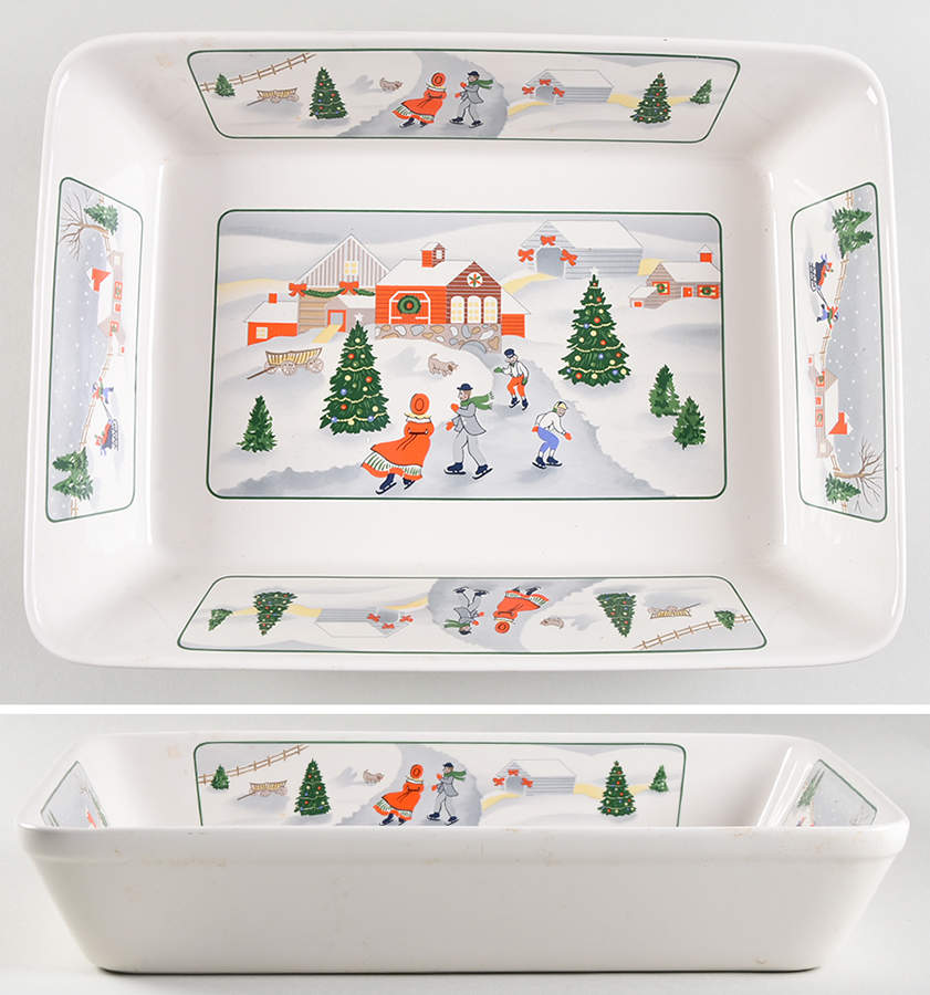 Silent Night 13"  Rectangular Baker by Sango-1