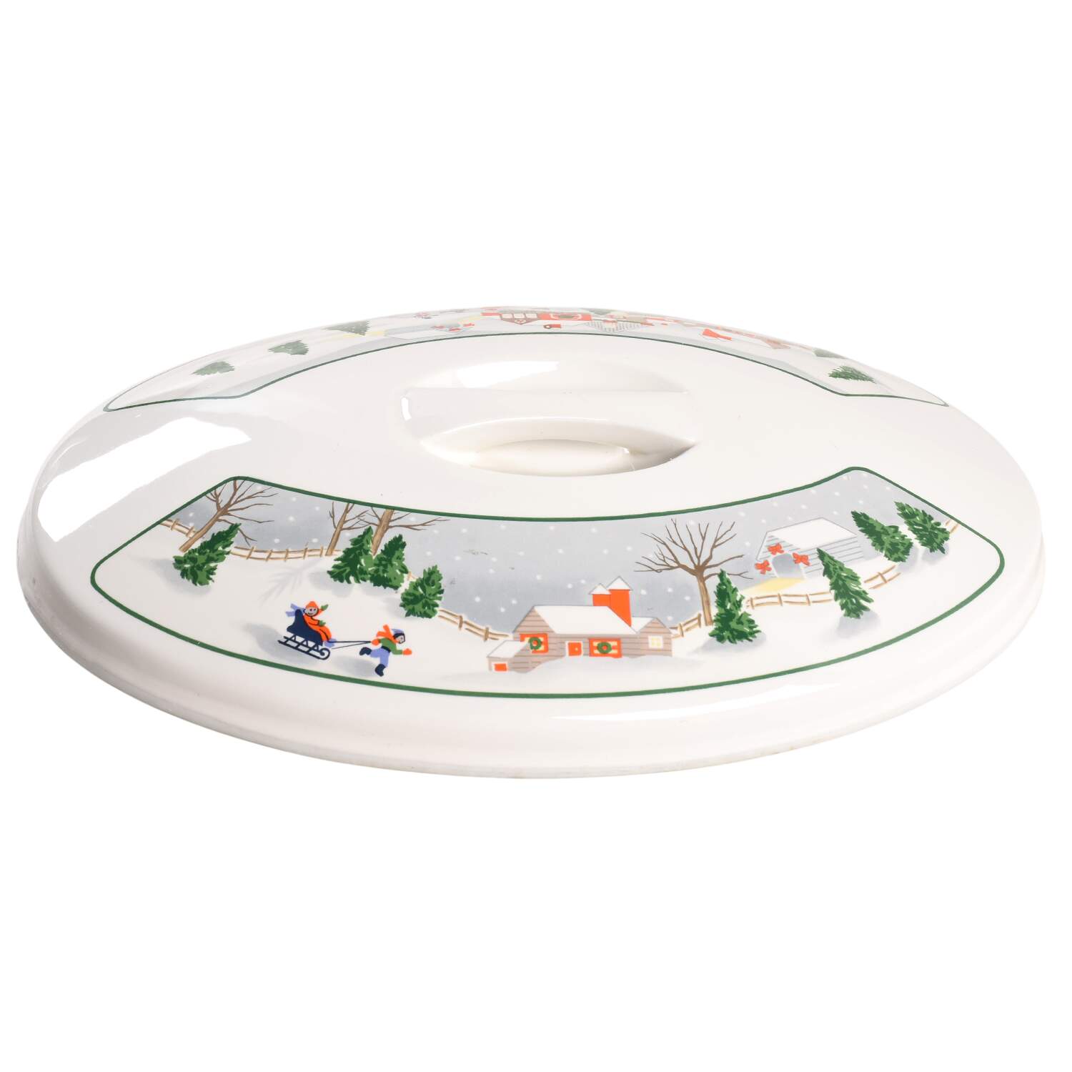 Silent Night Lid for 3 Qt Oval Covered Casserole by Sango-1