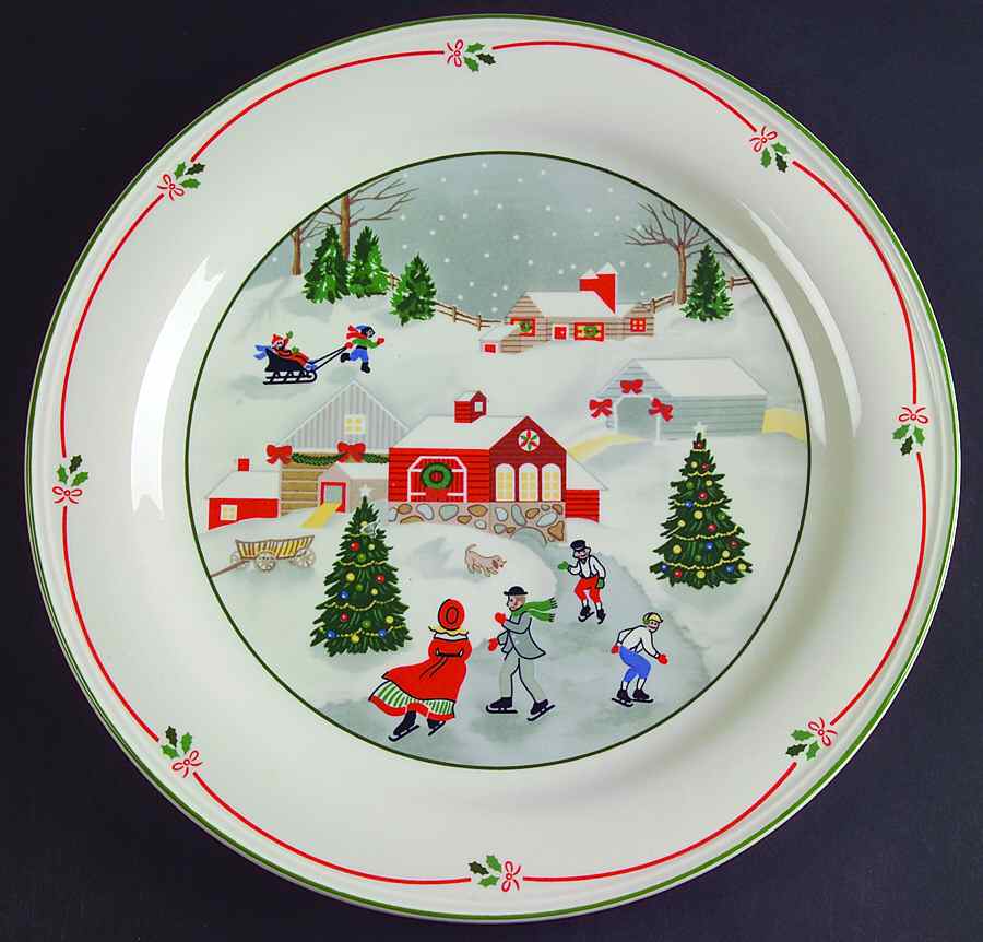 Silent Night 11" Chop Plate (Round Platter) by Sango-1
