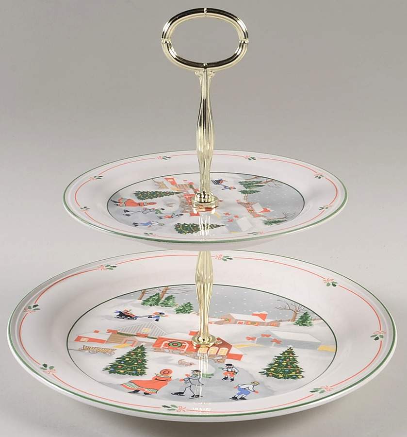 Silent Night Salad Plate for 2-Tiered Serving Tray by Sango-1