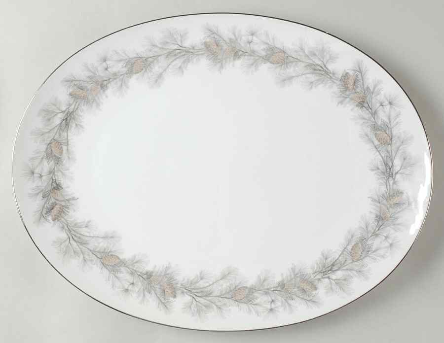 Sierra Pines (#6608) 15" Oval Serving Platter by Sango-1