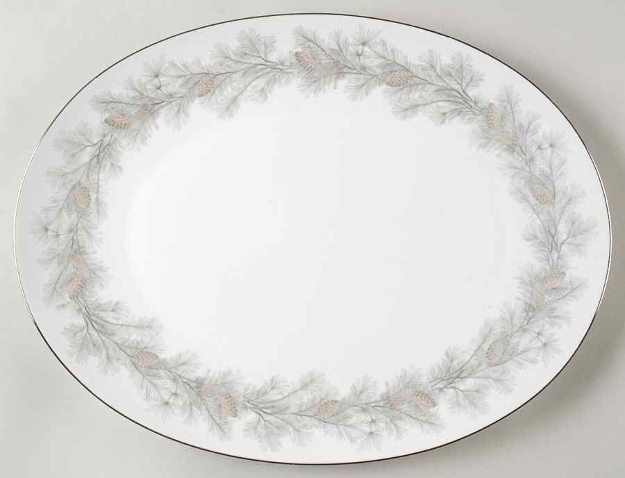 Sierra Pines (#6608) 16" Oval Serving Platter by Sango-1