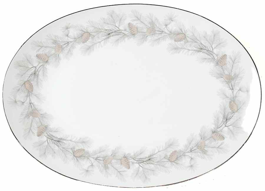 Sierra Pines (#6608) 12" Oval Serving Platter by Sango-1