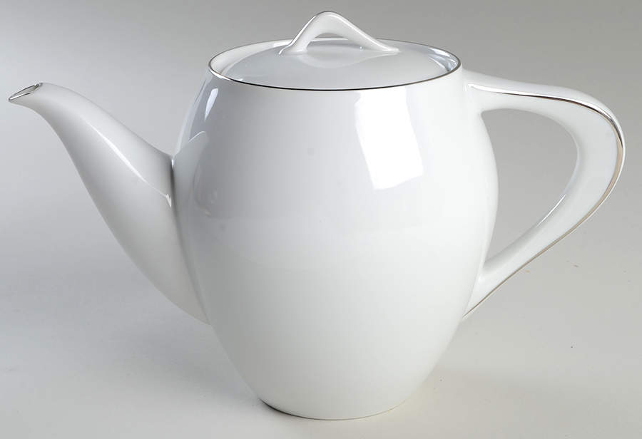 Silver Snow Teapot & Lid by Sango-1