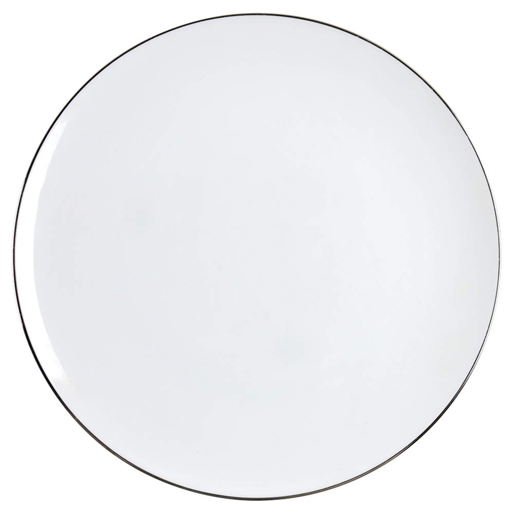 Silver Snow Dinner Plate by Sango-1