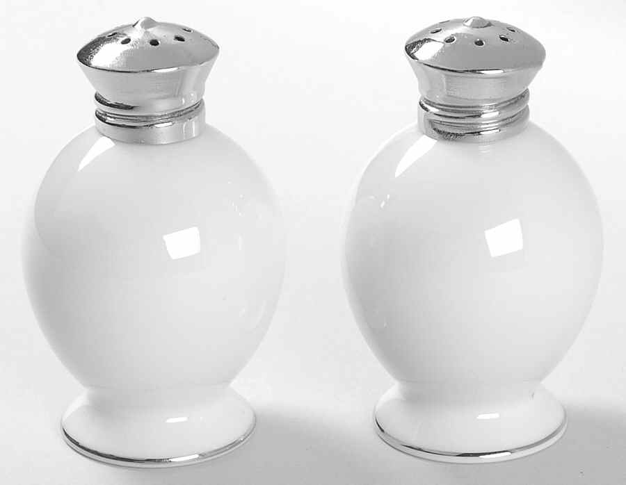 Silver Snow Salt & Pepper Set by Sango-1