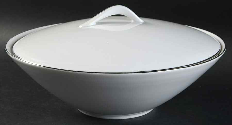 Silver Snow Round Covered Vegetable by Sango-1