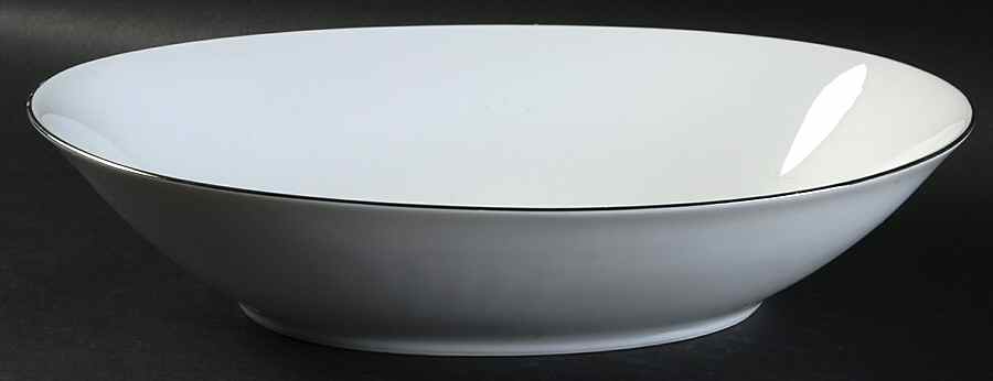 Silver Snow 10" Oval Vegetable Bowl by Sango-1