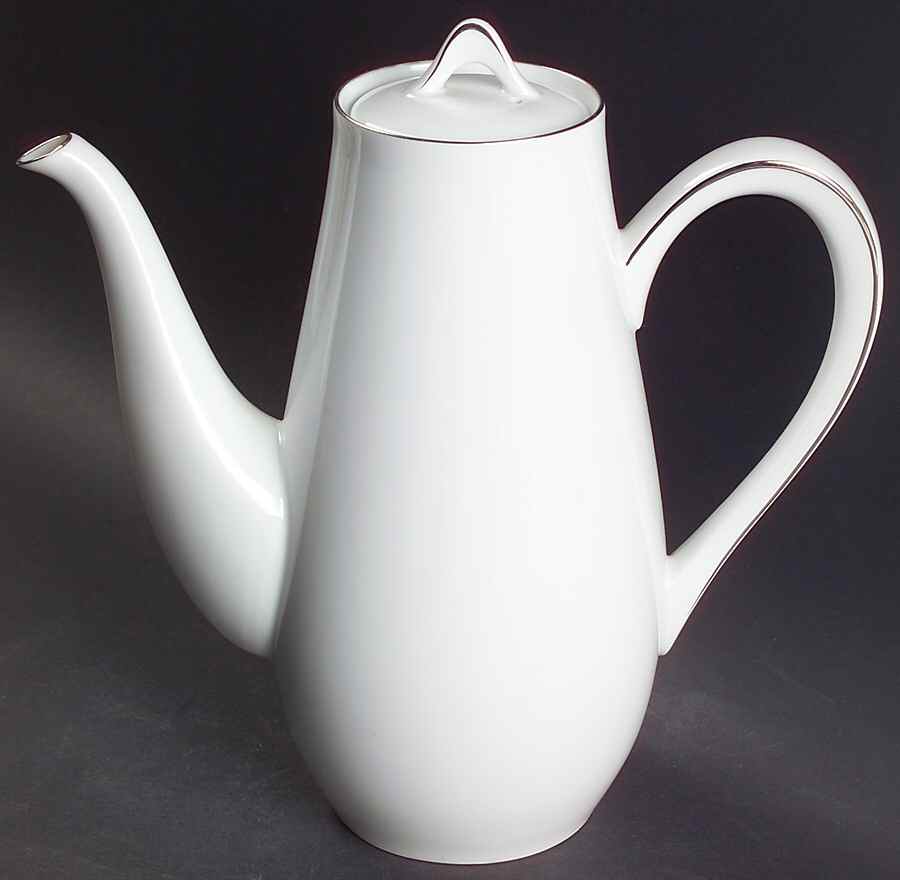 Silver Snow Coffee Pot & Lid by Sango-1