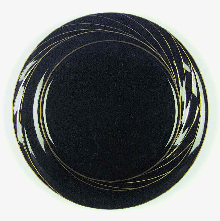 Solitude Black Dinner Plate by Sango-1