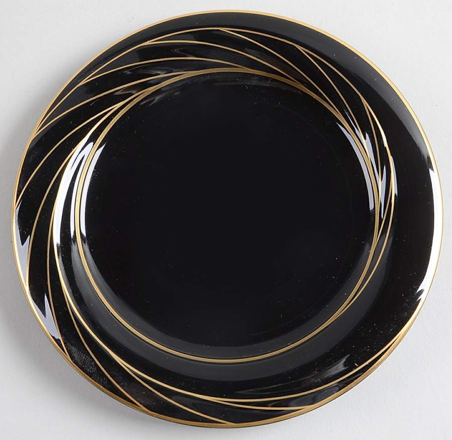 Solitude Black Salad Plate by Sango-1