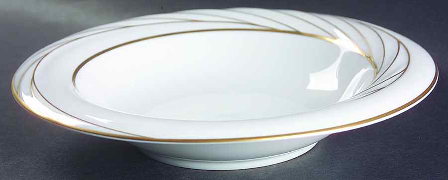 Solitude White Rim Soup Bowl by Sango-1