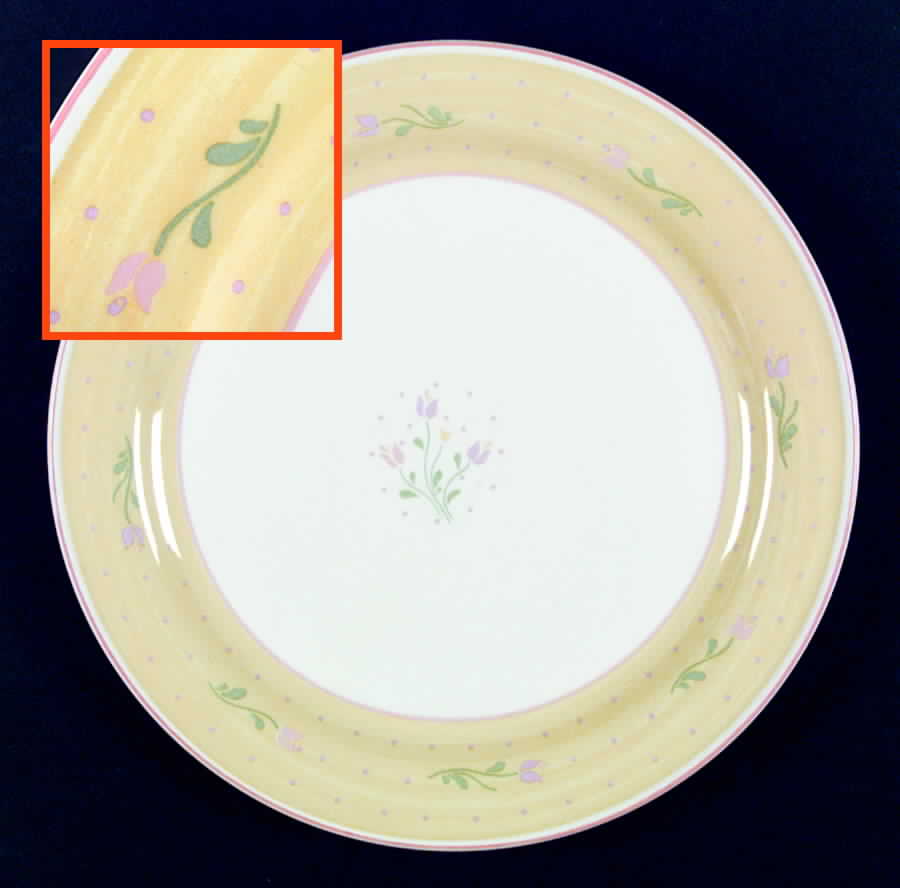 Sorrento Yellow Dinner Plate by Sango-1