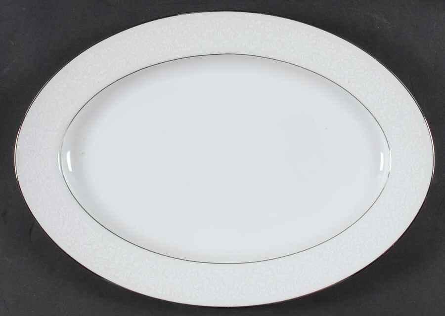 Southampton 14" Oval Serving Platter by Four Crown-1