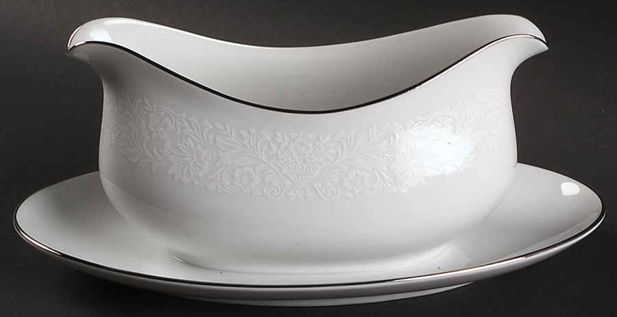 Southampton Gravy Boat with Attached Underplate by Four Crown-1