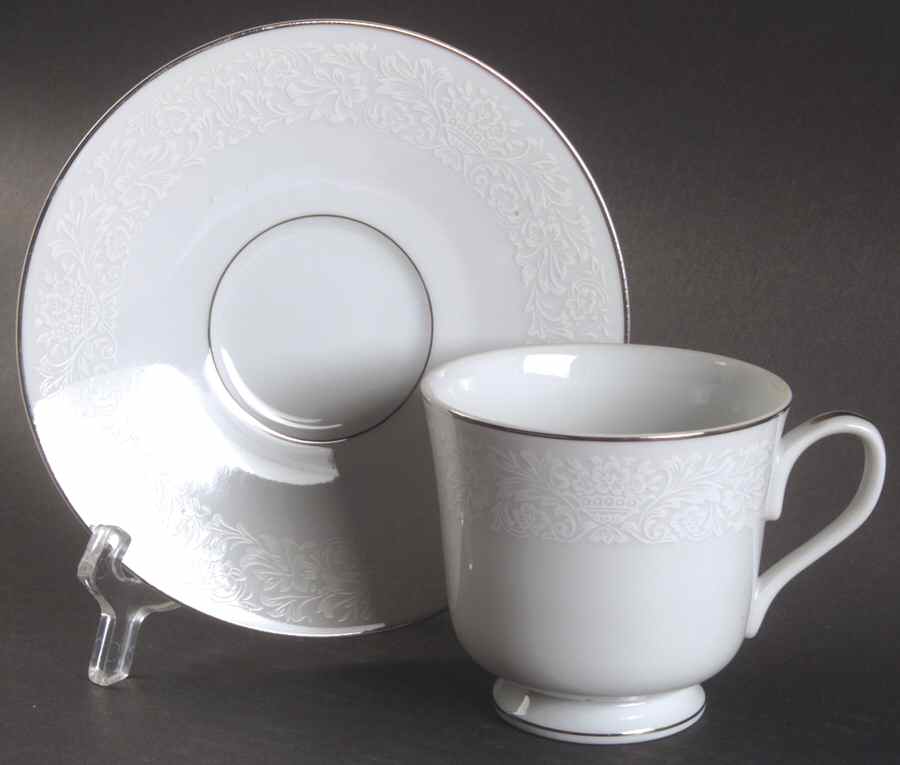 Southampton Footed Cup & Saucer Set by Four Crown-1
