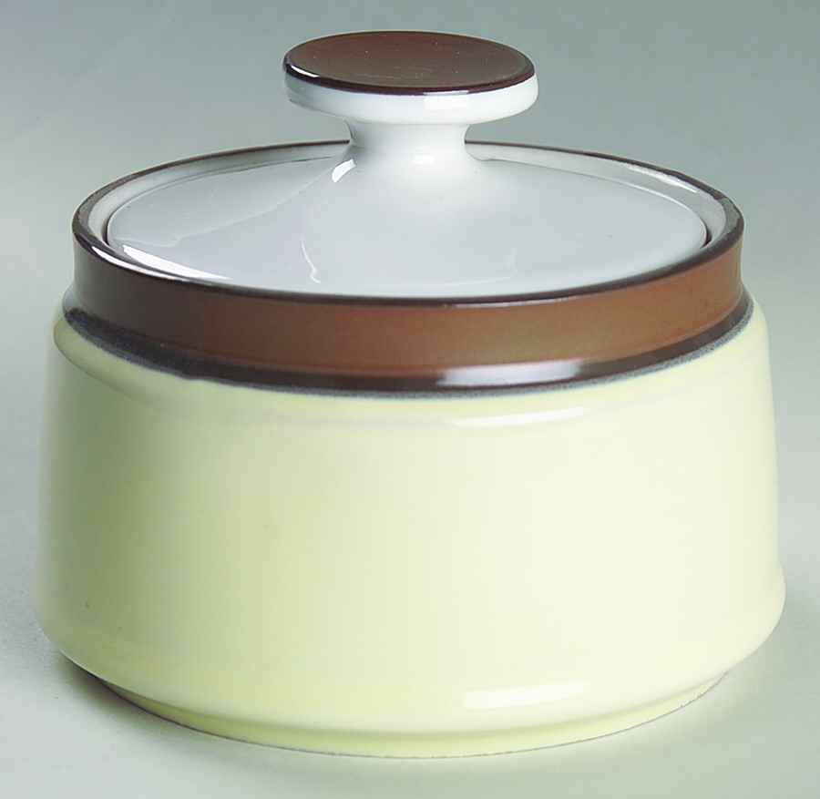 Spectrum Cocoa Brown Sugar Bowl & Lid by Sango-1