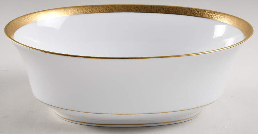 Spun Gold 9" Oval Vegetable Bowl by Sango-1