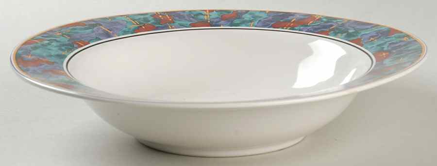 Spring Jewel Large Rim Soup Bowl by Sango-1