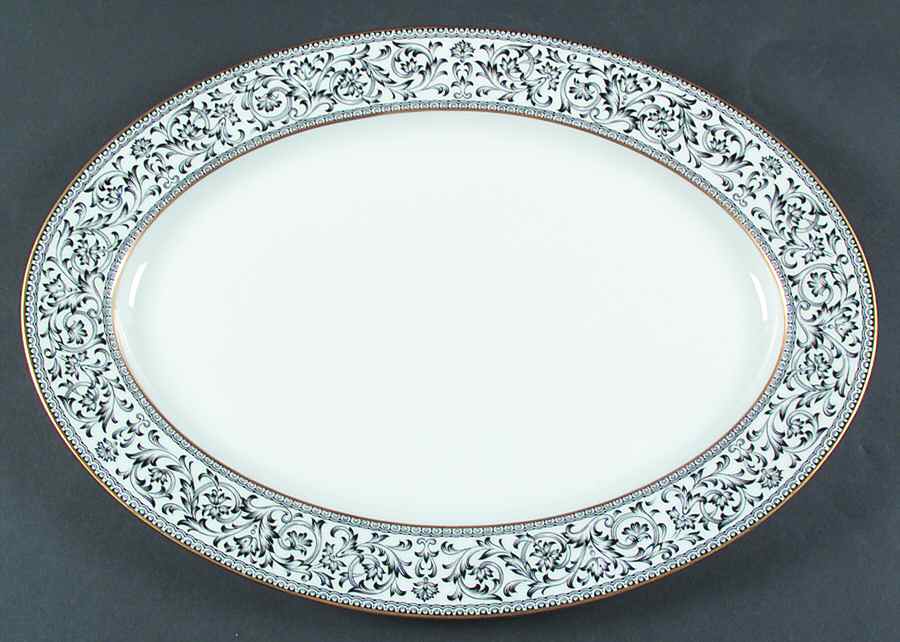 Spanish Lace 16" Oval Serving Platter by Sango-1