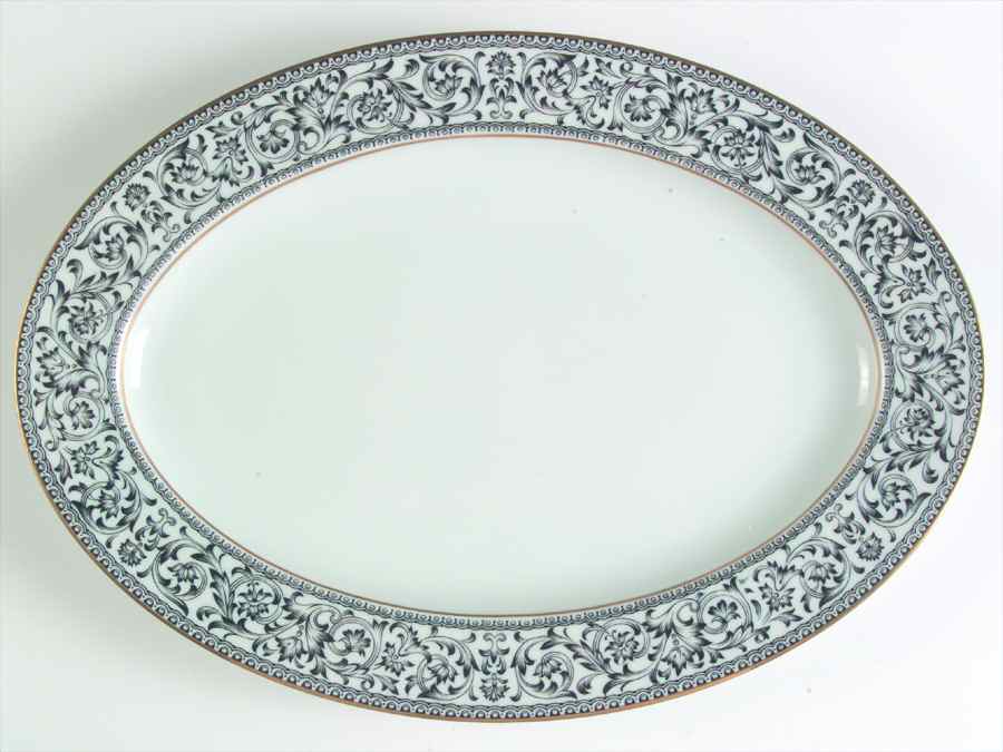 Spanish Lace 14" Oval Serving Platter by Sango-1