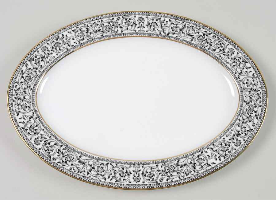 Spanish Lace 12" Oval Serving Platter by Sango-1