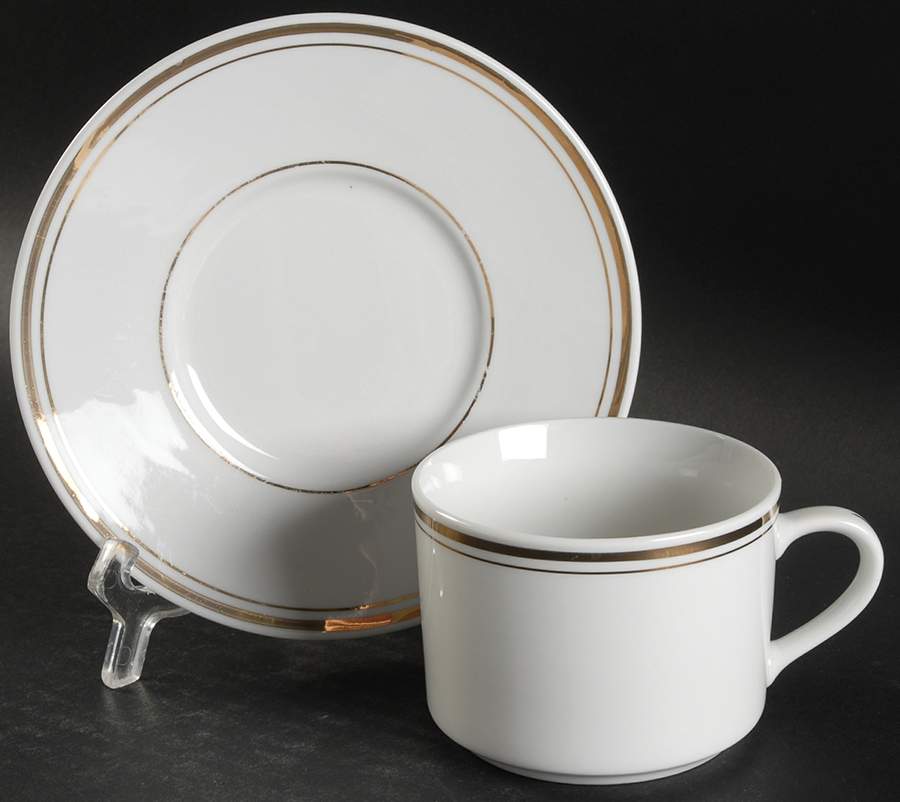 Splendor Flat Cup & Saucer Set by Sango-1