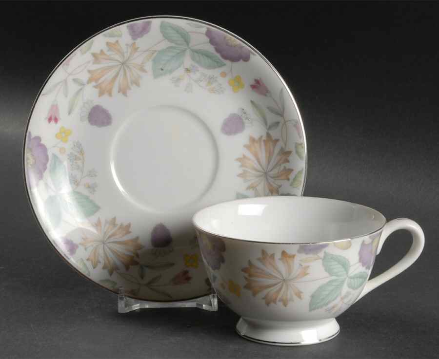 Spring Footed Cup & Saucer Set by Sango-1