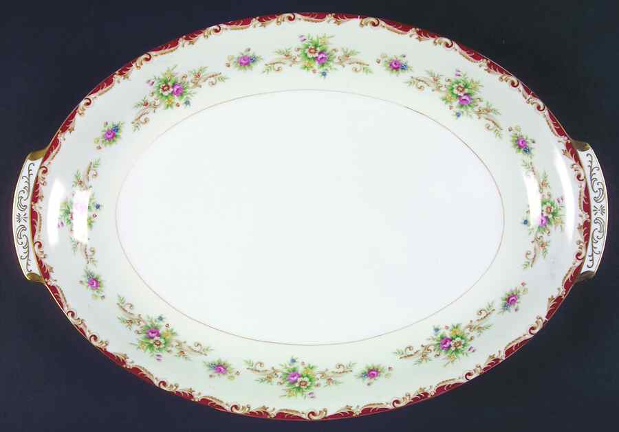 Stafford 15" Oval Serving Platter by Sango-1