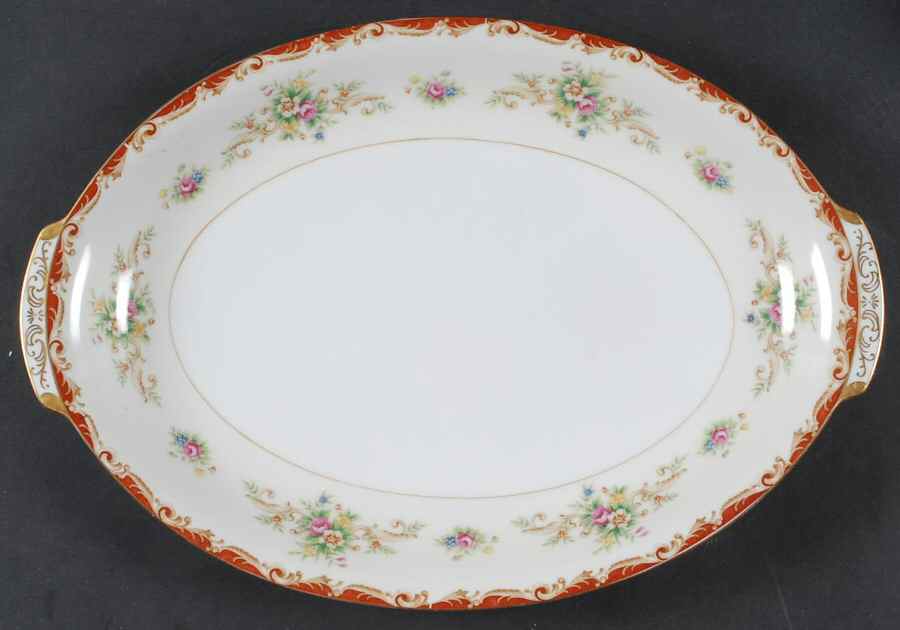 Stafford 13" Oval Serving Platter by Sango-1