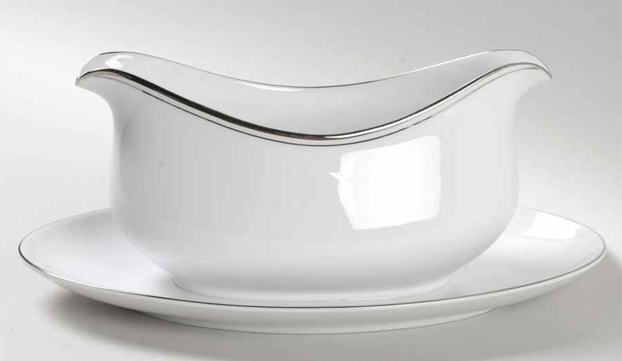 Starlight Gravy Boat with Attached Underplate by Four Crown-1