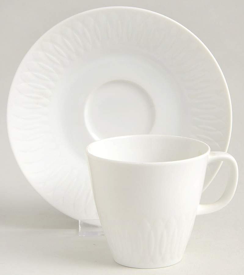 Strafito Flat Cup & Saucer Set by Sango-1