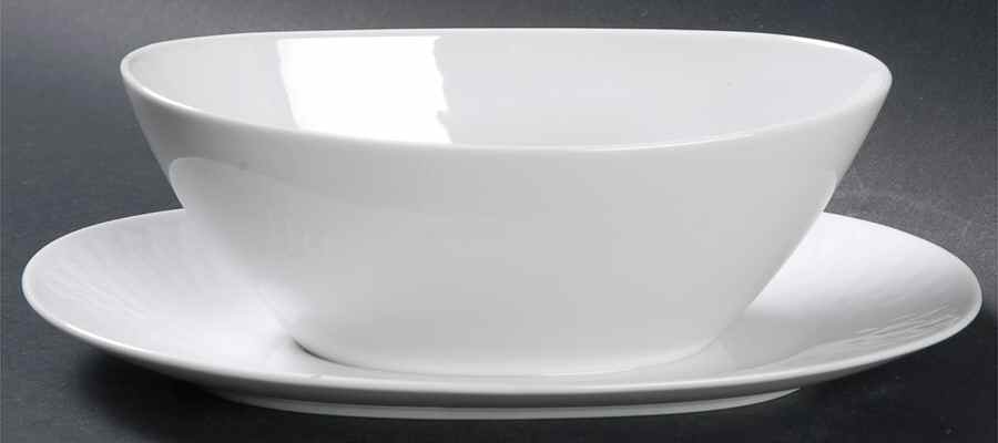 Strafito Gravy Boat with Attached Underplate by Sango-1