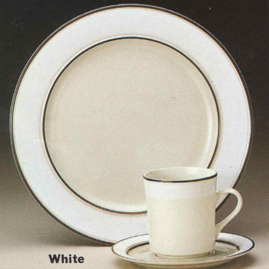 Strata White Dinner Plate by Sango-1
