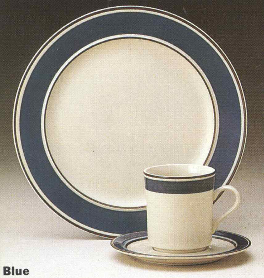 Strata Blue Dinner Plate by Sango-1