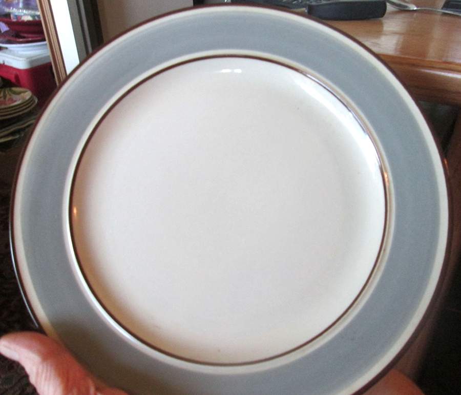 Strata Gray Dinner Plate by Sango-1