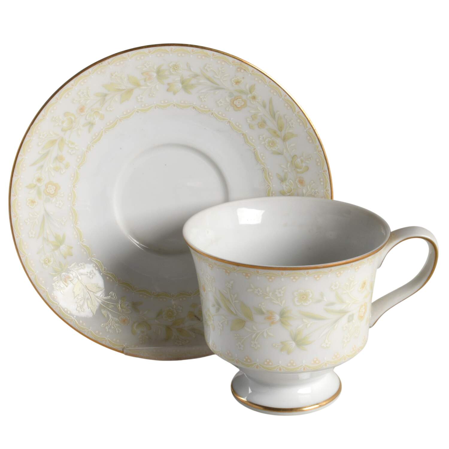 Sutton Place Footed Cup & Saucer Set by Sango-1