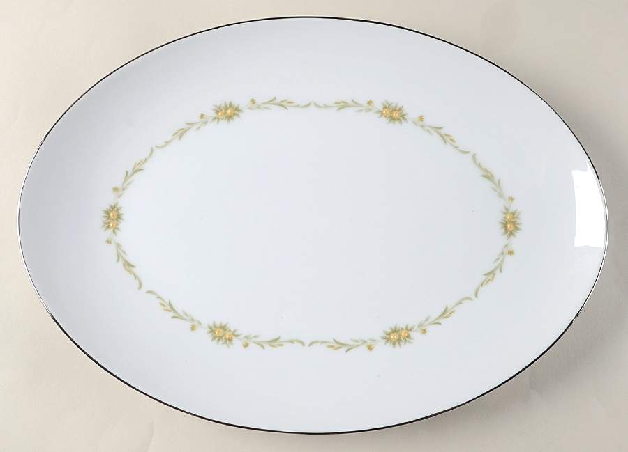 Susanne 14" Oval Serving Platter by Sango-1