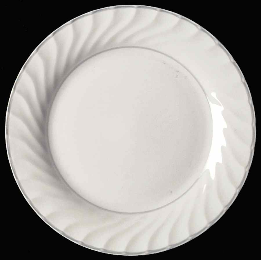 Swirl Gray Dinner Plate by Sango-1