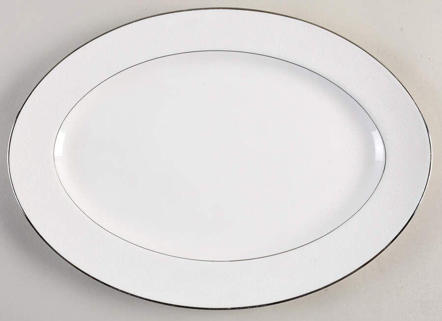 Swiss Lace 14" Oval Serving Platter by Sango-1
