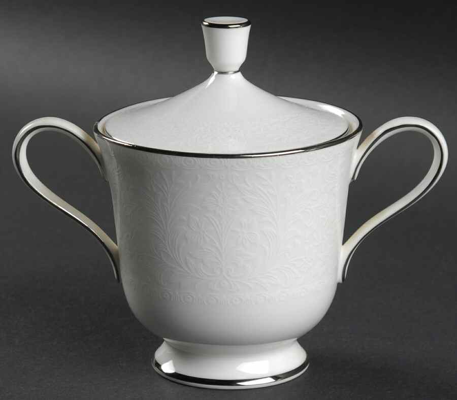 Swiss Lace Sugar Bowl & Lid by Sango-1