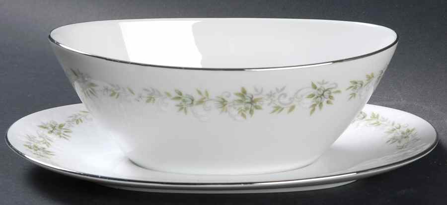 Sylvia Gravy Boat with Attached Underplate by Sango-1
