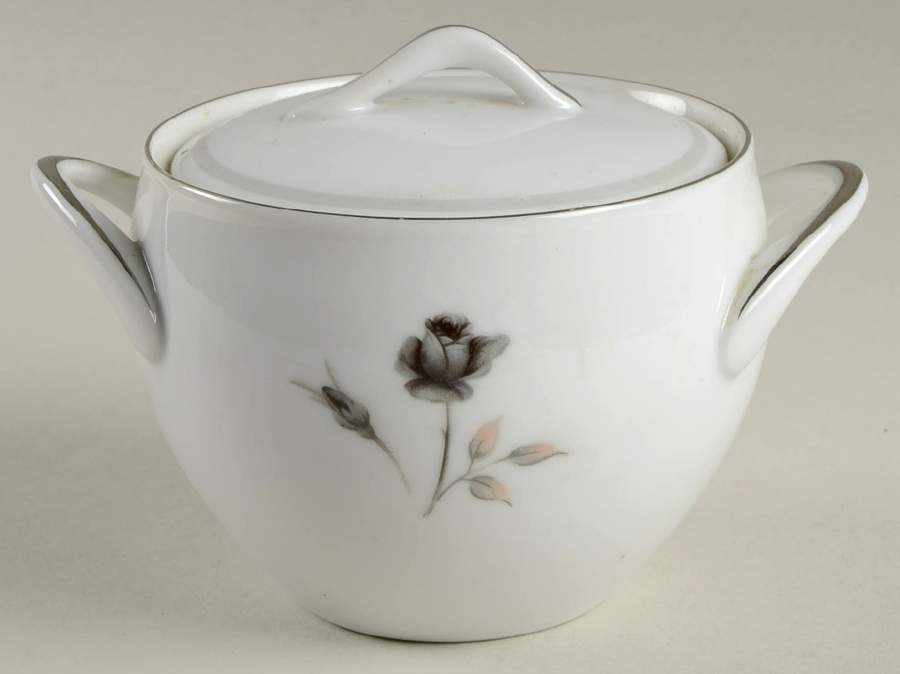 Symphony (Platinum Trim) Sugar Bowl & Lid by Sango-1